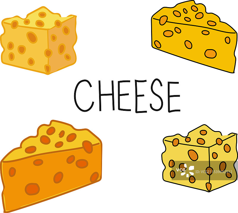奶酪图案套装图片素材