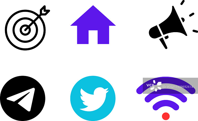 专业社交媒体图标图片素材