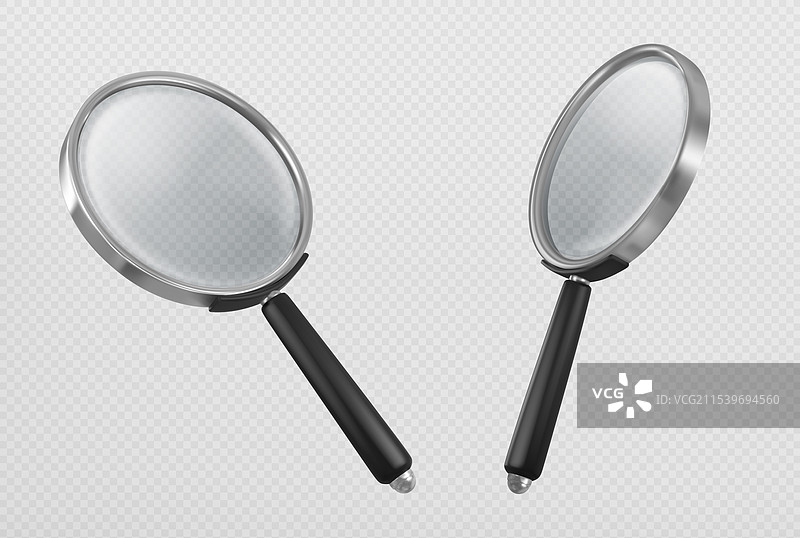 不同角度下的放大镜图片素材