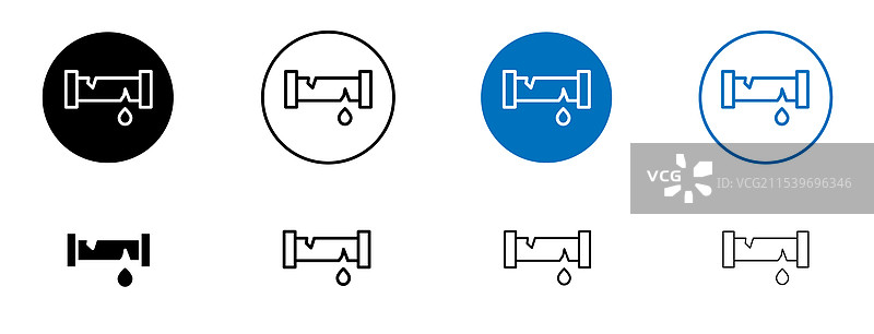 破裂的管道图标图片素材