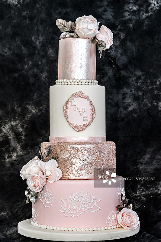 各种翻糖蛋糕棚拍特写图片素材