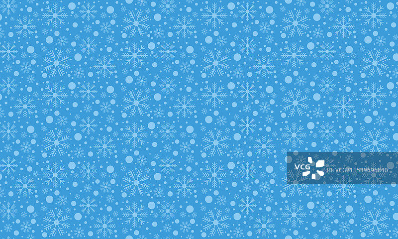 蓝色背景上的圣诞雪花图片素材