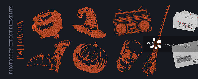 万圣节的负片效果图片素材