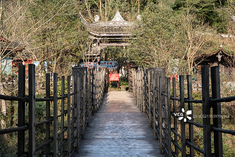 四川成都都江堰青城后山五龙沟景区图片素材
