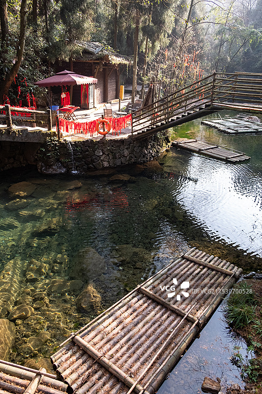 四川成都都江堰青城后山五龙沟景区图片素材