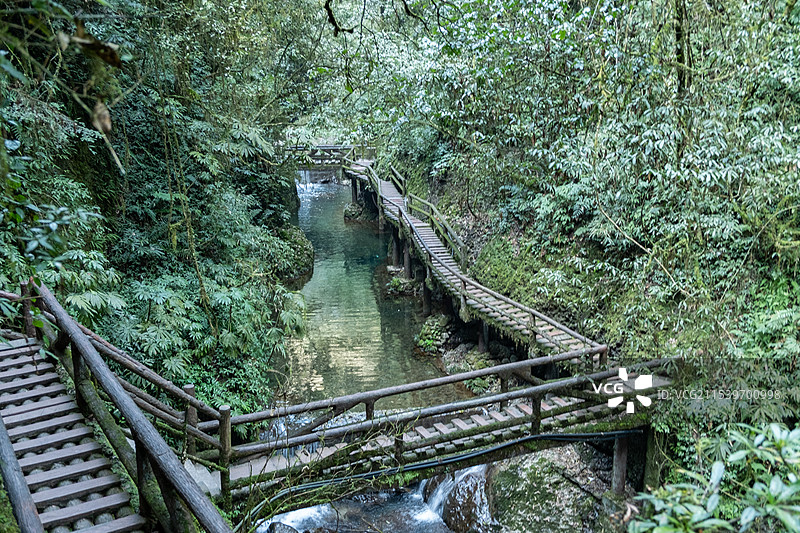 四川成都都江堰青城后山五龙沟景区图片素材
