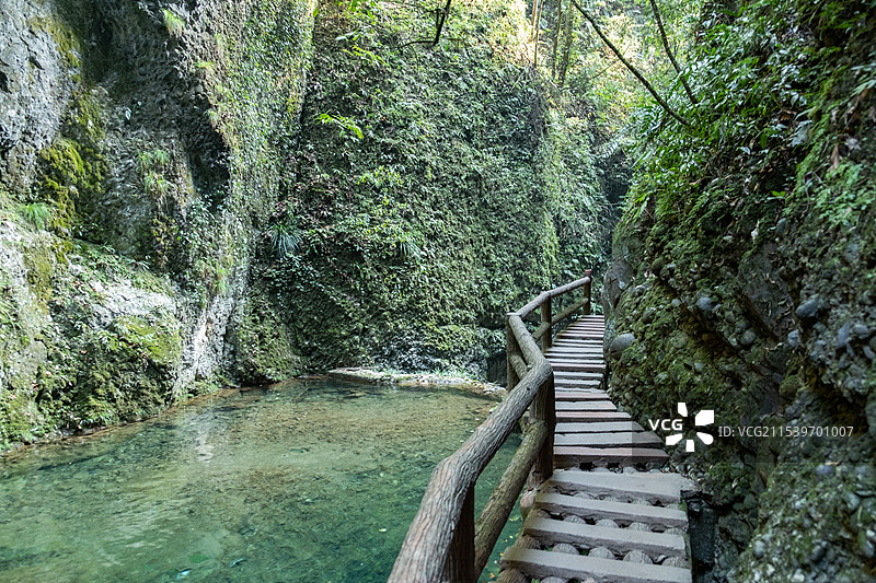 四川成都都江堰青城后山五龙沟景区图片素材