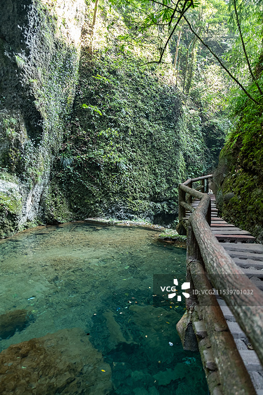 四川成都都江堰青城后山五龙沟景区图片素材