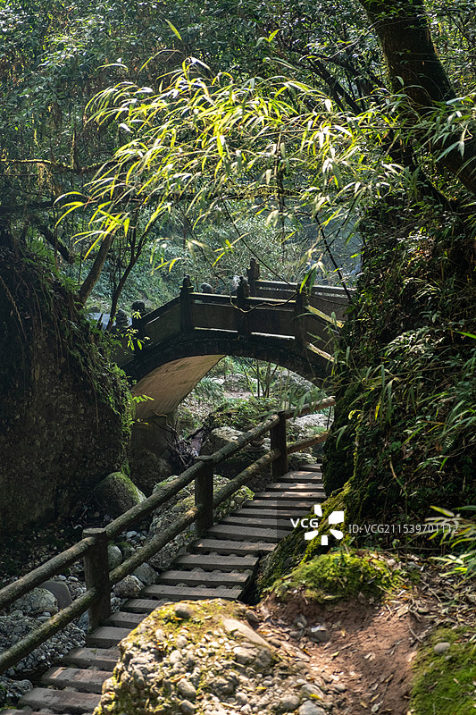 四川成都都江堰青城后山五龙沟景区图片素材