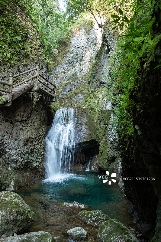 四川成都都江堰青城后山五龙沟景区图片素材