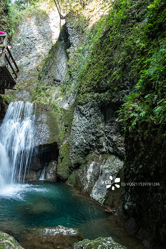 四川成都都江堰青城后山五龙沟景区图片素材