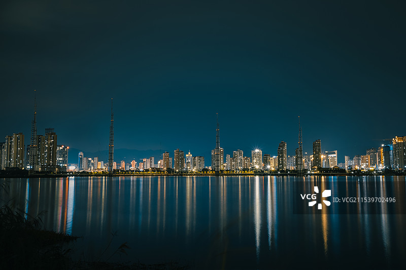 莆田版外滩和城市夜景全揽图片素材