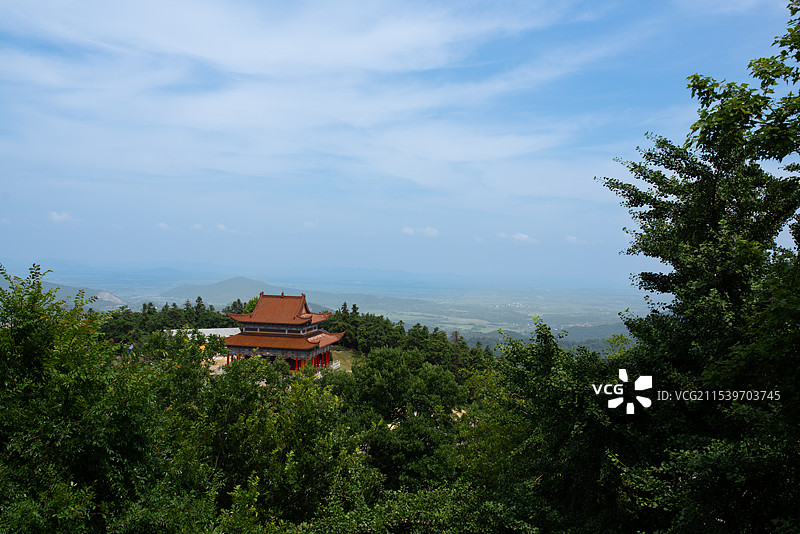 庐江冶父山寺庙屋顶图片素材
