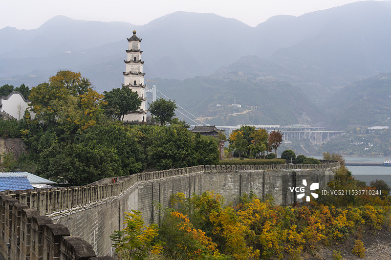 重庆奉节夔州古城耀奎塔图片素材