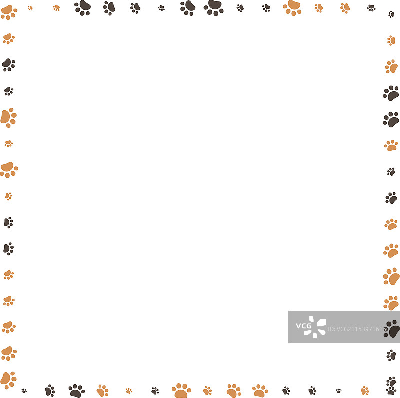 可爱的动物元素集合爪子图片素材