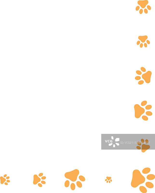 可爱的动物元素集合爪子图片素材