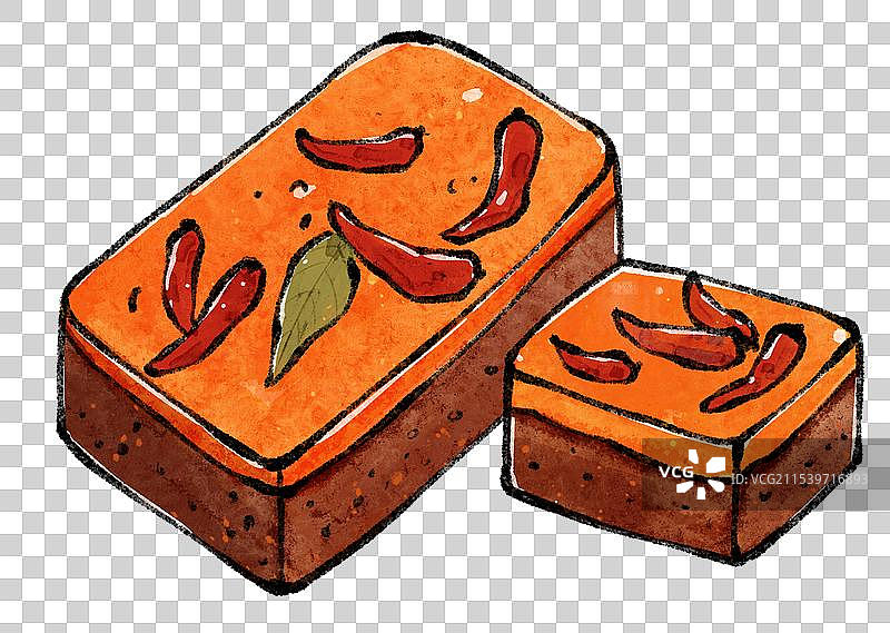 国风重庆美食插画-火锅底料图片素材