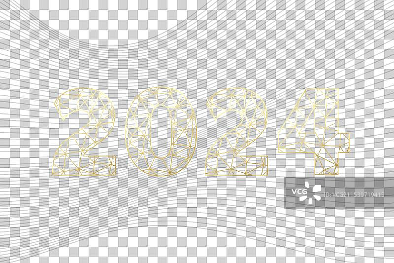 2024新年闪光图标金色三角形标志图片素材