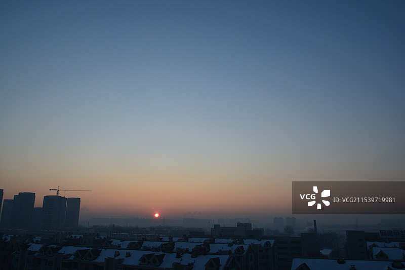城市日出图片素材