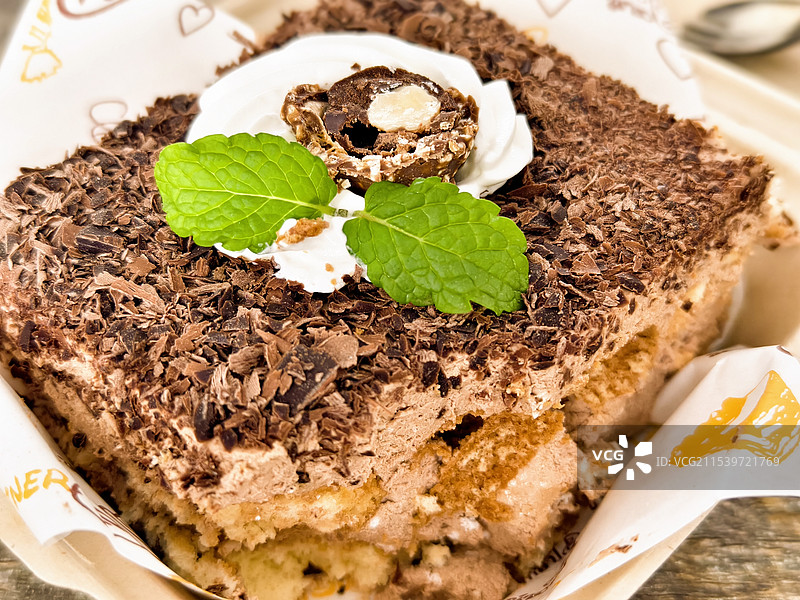 美味的巧克力蛋糕图片素材