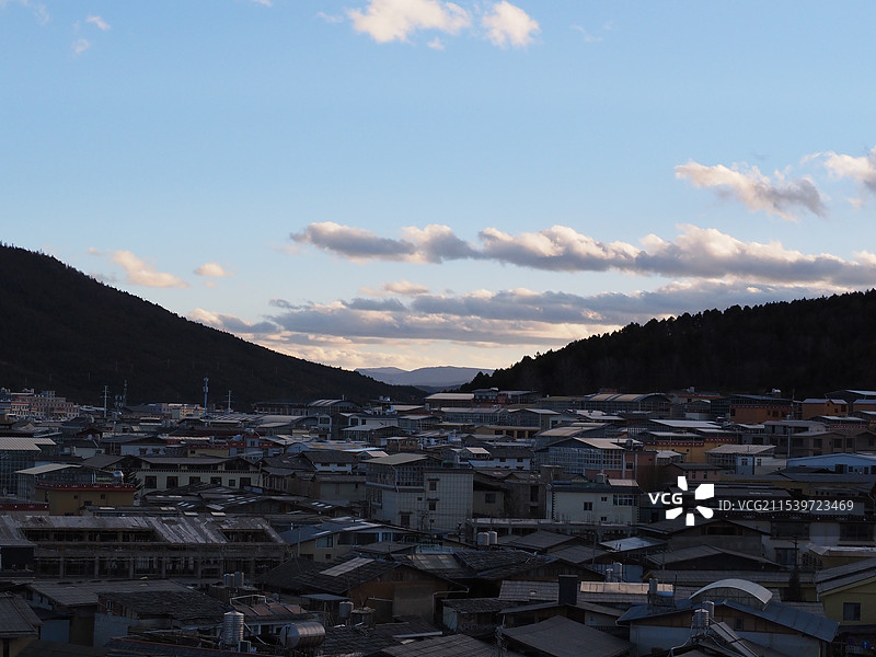 独克宗古城图片素材