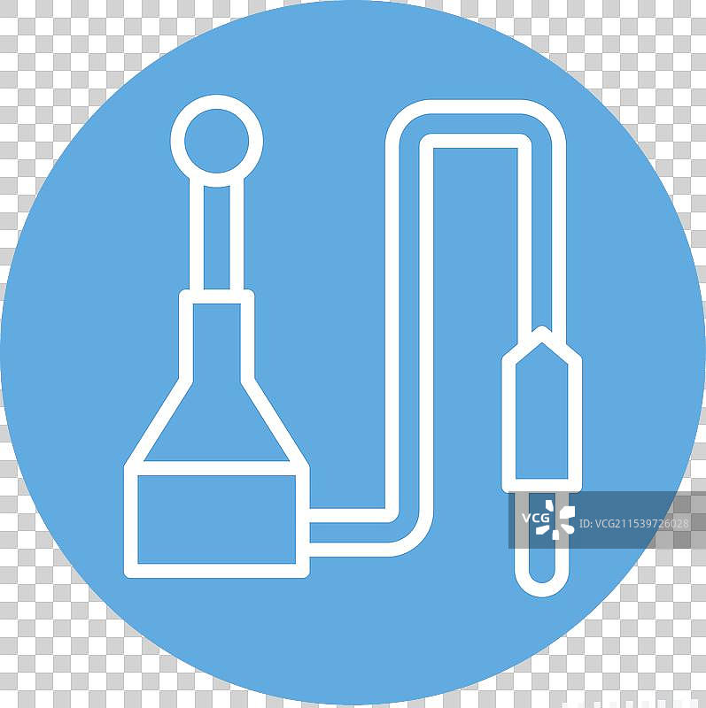 与汽车零件相关的蓝色汽车天线图标图片素材