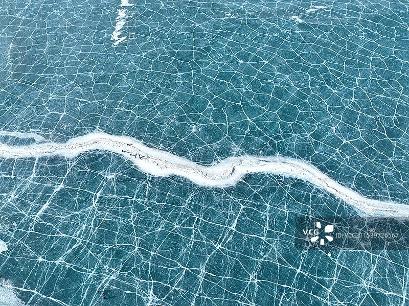 不同视角航拍高原蓝冰图片素材