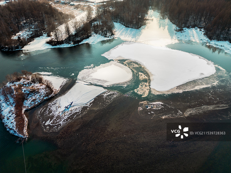 长白山雾凇岛图片素材