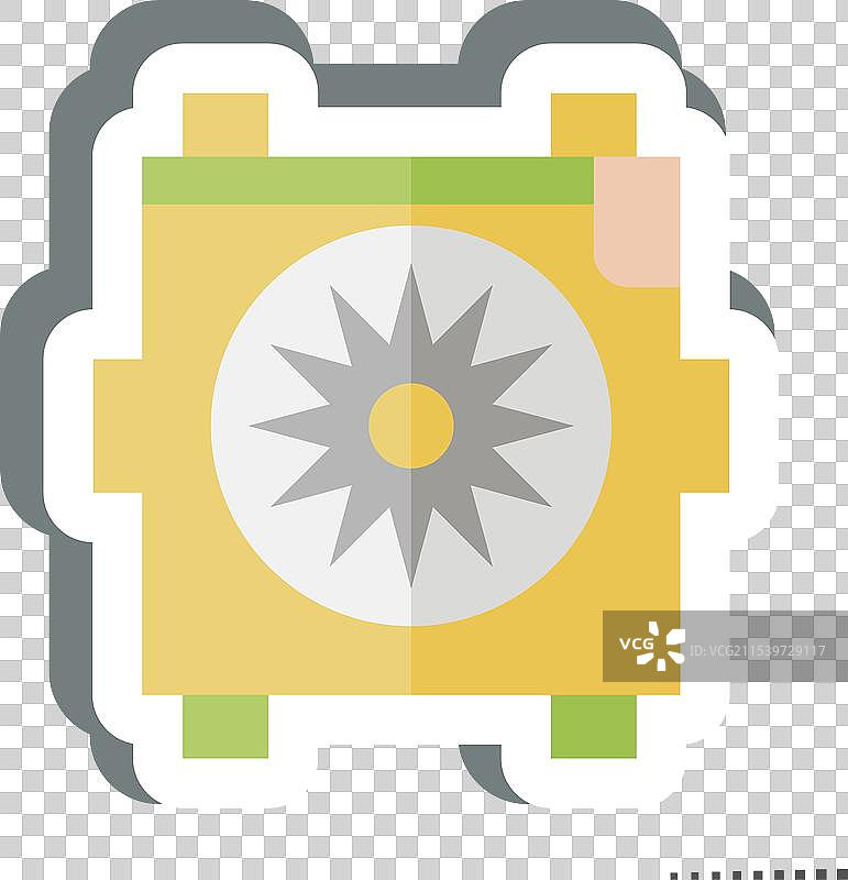 与汽车零件相关的散热器风扇贴纸符号图片素材