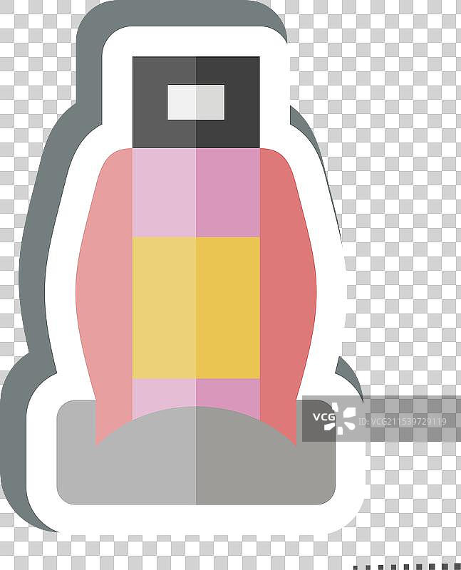 与汽车零件符号相关的汽车座椅贴纸图片素材