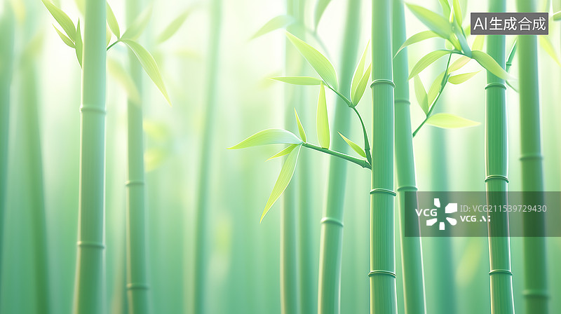 【AI数字艺术】3D卡通粘土风格的春天竹林图片素材