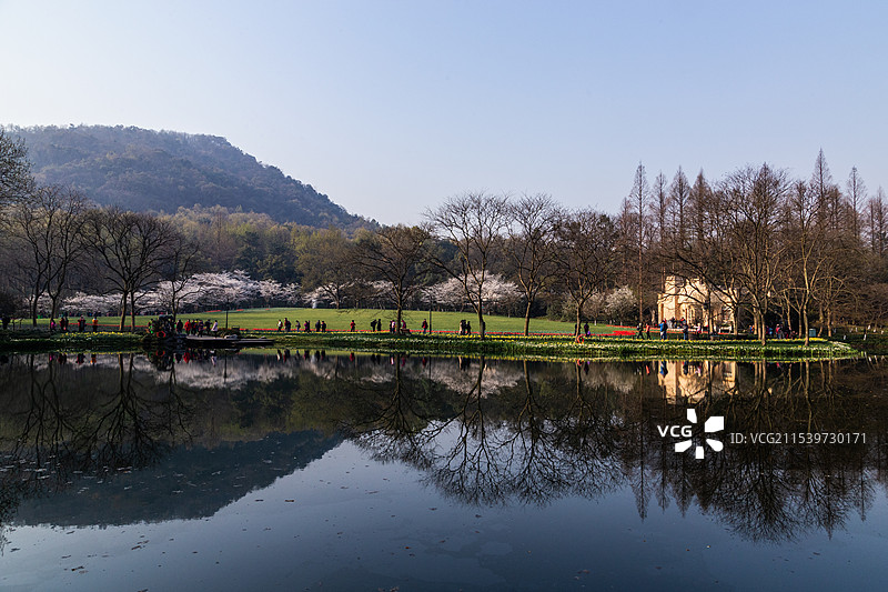杭州太子湾公园春色图片素材