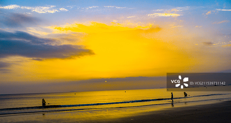 落日海边风景图片素材