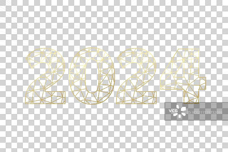 2024新年闪光图标金色三角形标志图片素材