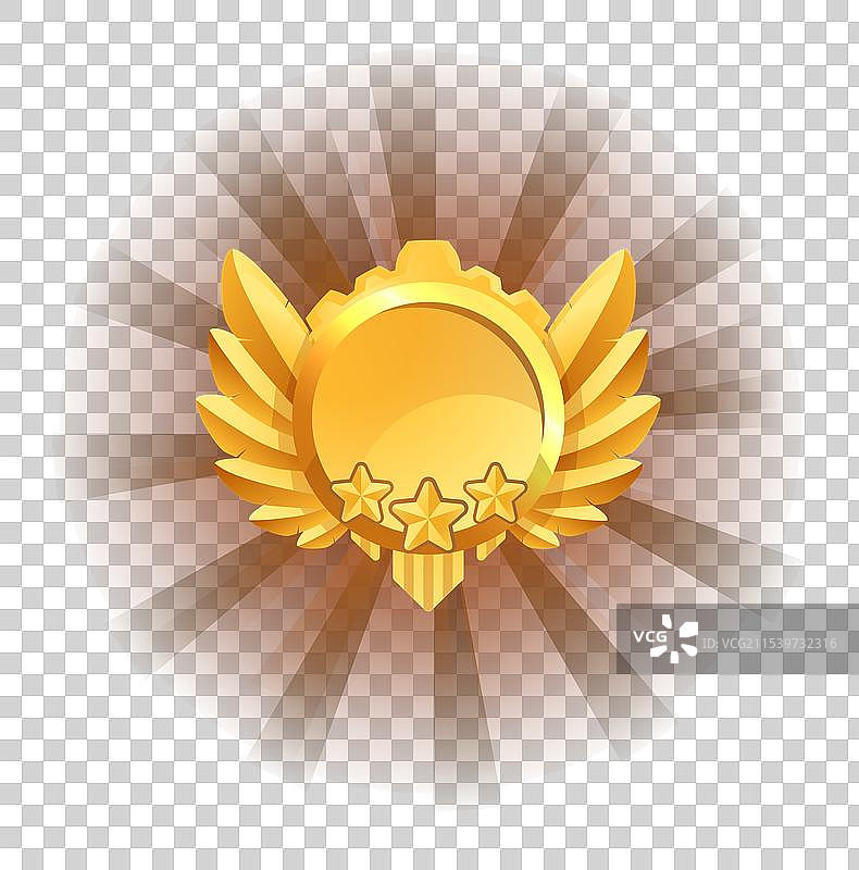 金色圆形奖牌图标图片素材