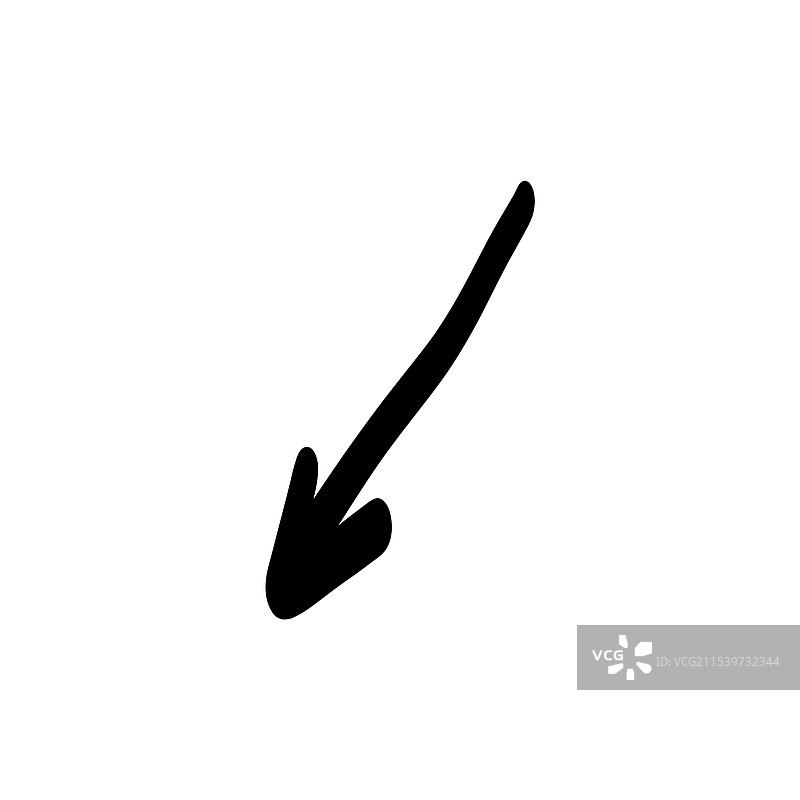 涂鸦形状箭头素描元素图片素材