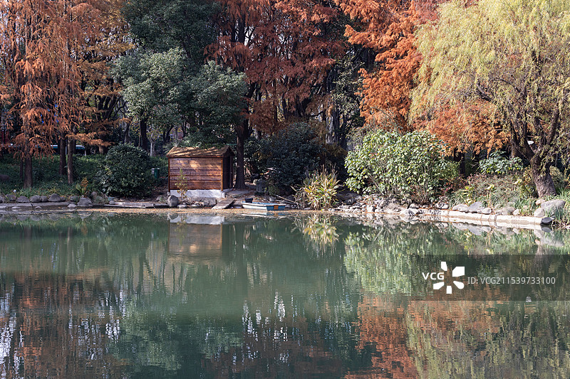 上海延中绿地秋色图片素材