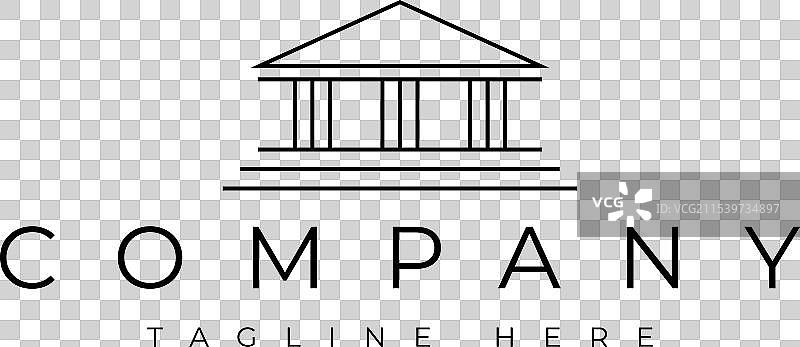 简约希腊神庙标志设计图片素材