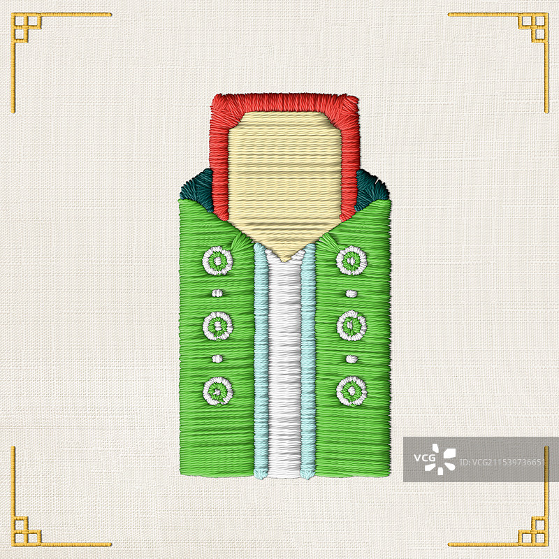 插图，图标，农历新年，刺绣，津贴图片素材