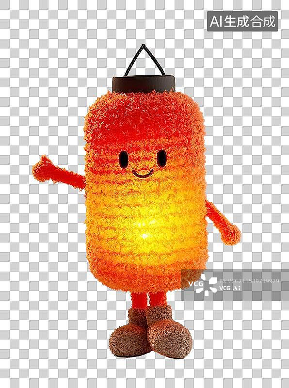 【AI数字艺术】毛毡风新年元素：可爱的灯笼图片素材