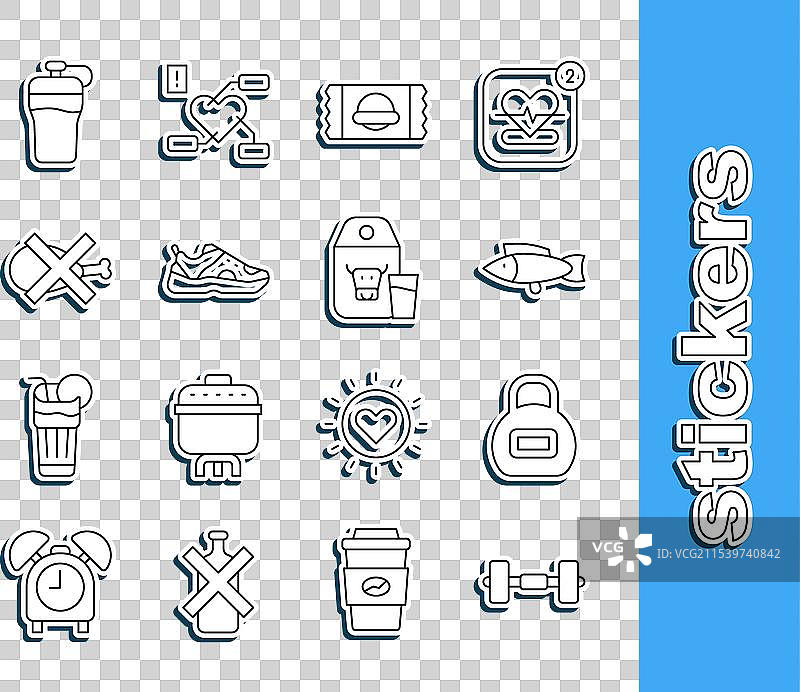 哑铃、壶铃、鱼类运动器材的排列图片素材