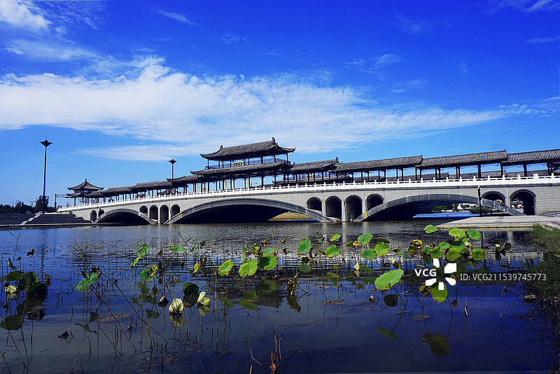 山东省德州市齐河县大清河大清桥图片素材