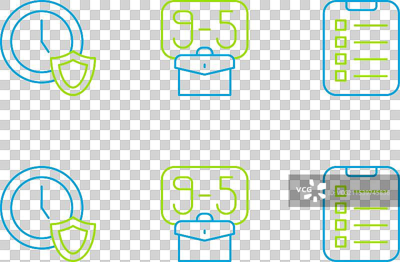 带有保护盾的待办事项或计划时钟图片素材