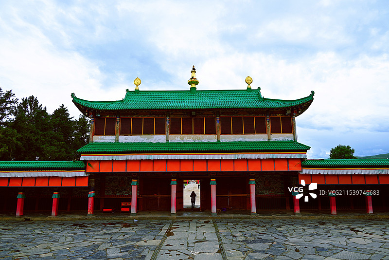 川西各莫寺一隅图片素材