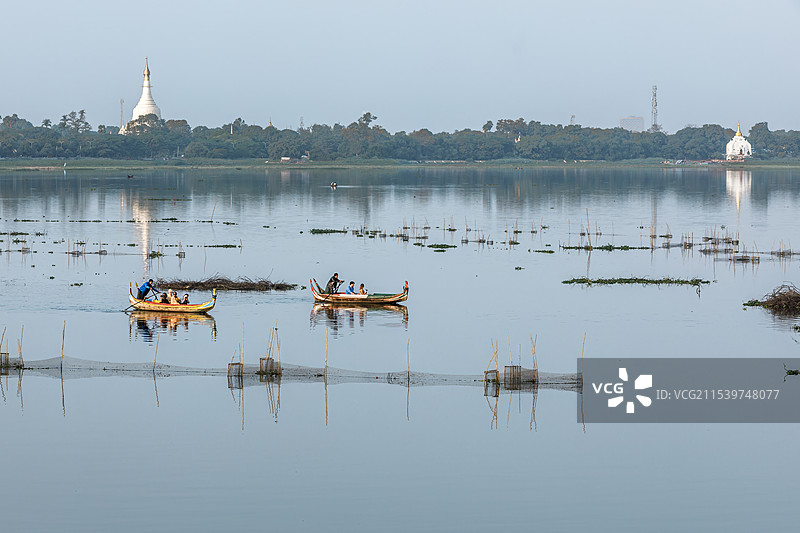 缅甸东塔曼湖图片素材