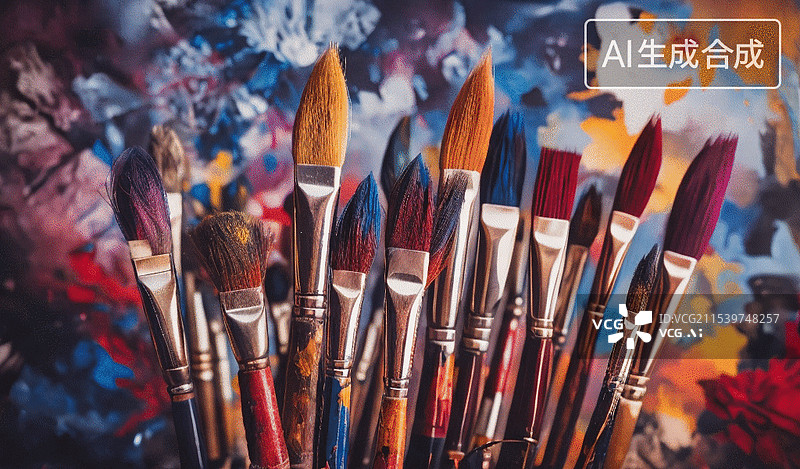 【AI数字艺术】艺术画笔图片素材