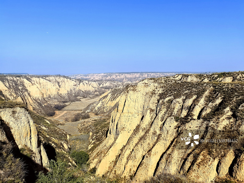 山西黄土高原地形图片素材