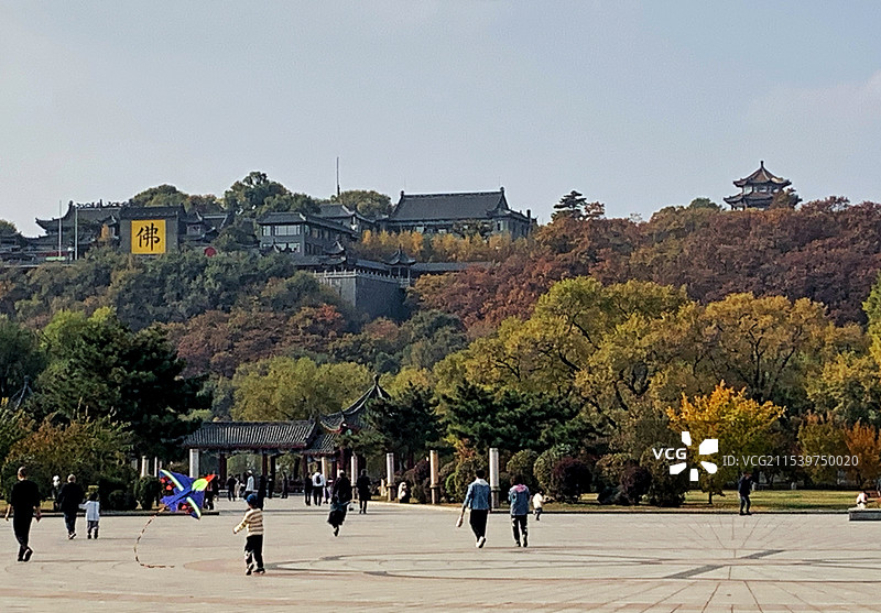 吉林市北山公园秋季风光图片素材