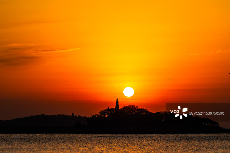 青岛小青岛日出图片素材