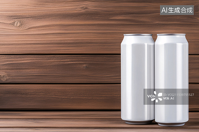 【AI数字艺术】白色背景啤酒苏打水铝罐设计模板3d渲染图片素材